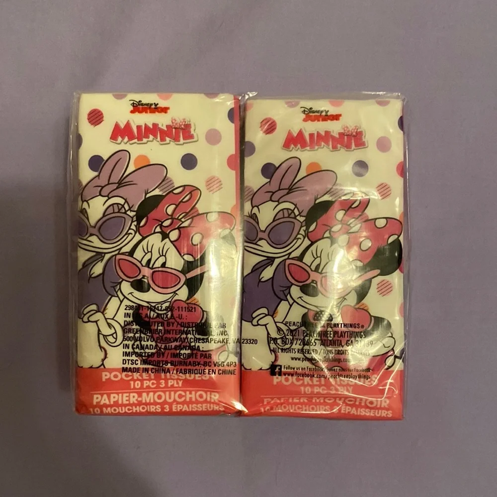 NEW in package - 4 packs Minnie Mouse Travel/Pocket Tissue Packs